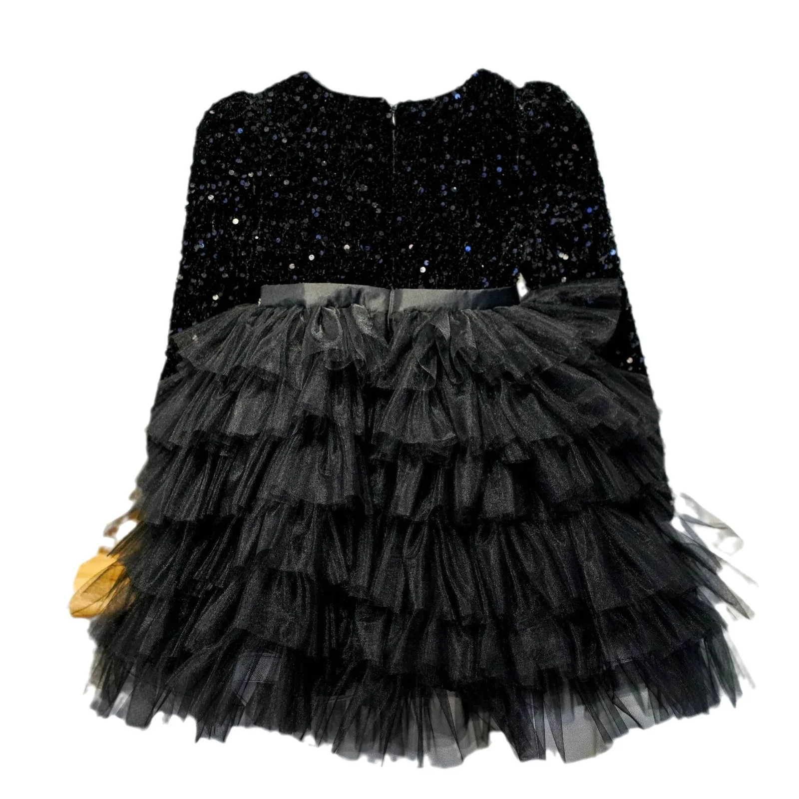 Children Black Mesh Princess Ball Gown Girls Cute Bow Sequins Design Birthday Party Perfromances Dress g239
Children Black Mesh Princess Ball Gown Girls Cute Bow Sequins Design Birthday Party Perfromances Dress g239