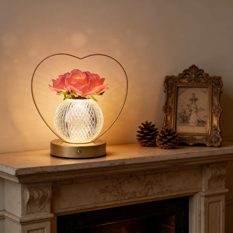 LED Rose Night Light Romantic Atmosphere Table Lamp Luxury Bedside Light for Bedroom Dorm Birthday Gift for Girls
LED Rose Night Light Romantic Atmosphere Table Lamp Luxury Bedside Light for Bedroom Dorm Birthday Gift for Girls