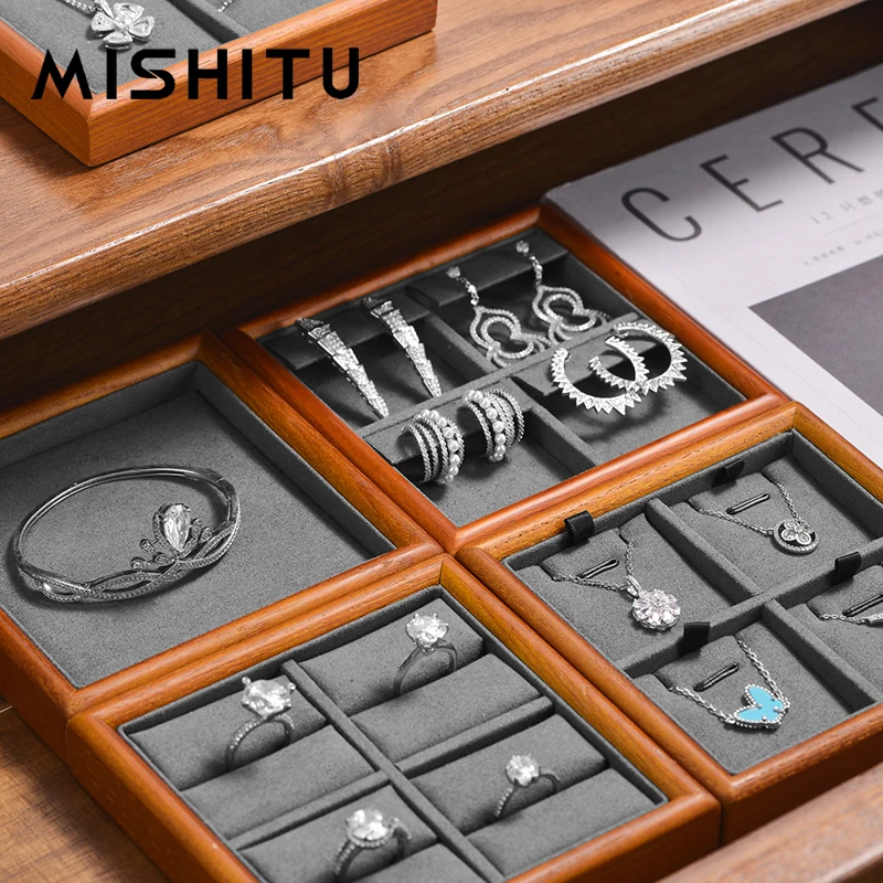 MISHITU Jewelry Tray Ring Storage Organizer Wooden Display Tray Ring Earrings Necklace Pendant Plate Jewelry Storage Organizer
MISHITU Jewelry Tray Ring Storage Organizer Wooden Display Tray Ring Earrings Necklace Pendant Plate Jewelry Storage Organizer