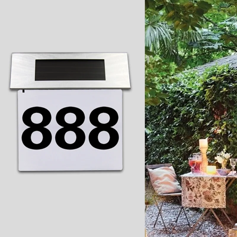 Solar Powered Stainless Steel LED House Number Lamp Outdoor Door Wall Sign Light Sensor Automatic Switch
Solar Powered Stainless Steel LED House Number Lamp Outdoor Door Wall Sign Light Sensor Automatic Switch