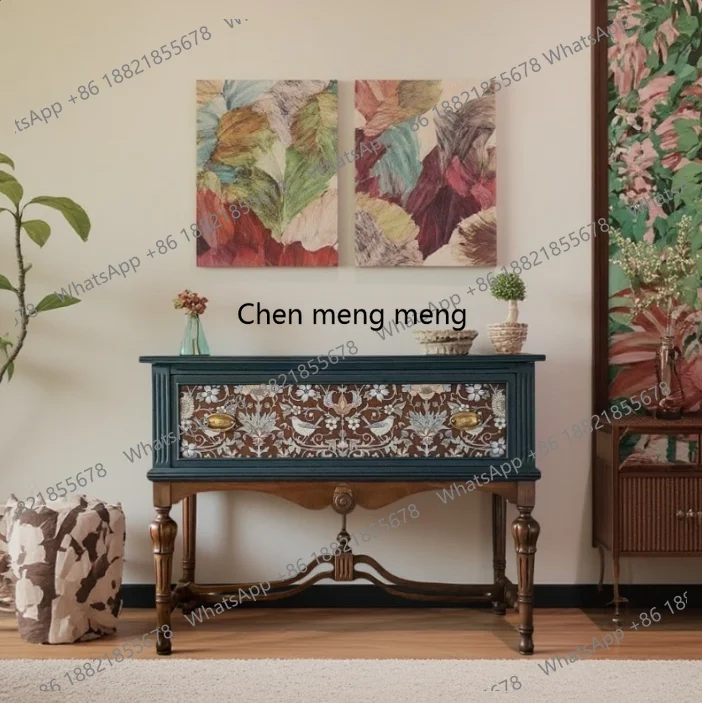 Medieval solid wood porch cabinet, living room entrance corridor painted partition cabinet, American old household locker
Medieval solid wood porch cabinet, living room entrance corridor painted partition cabinet, American old household locker