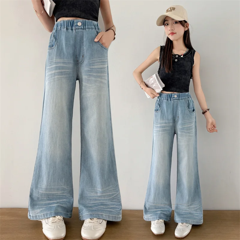 Teenage Girls Summer Flare Jeans Solid Color Kids New Korean For Child Casual Clothes Elastic Trousers 5 7 9 11 13 14 Years Old
Teenage Girls Summer Flare Jeans Solid Color Kids New Korean For Child Casual Clothes Elastic Trousers 5 7 9 11 13 14 Years Old