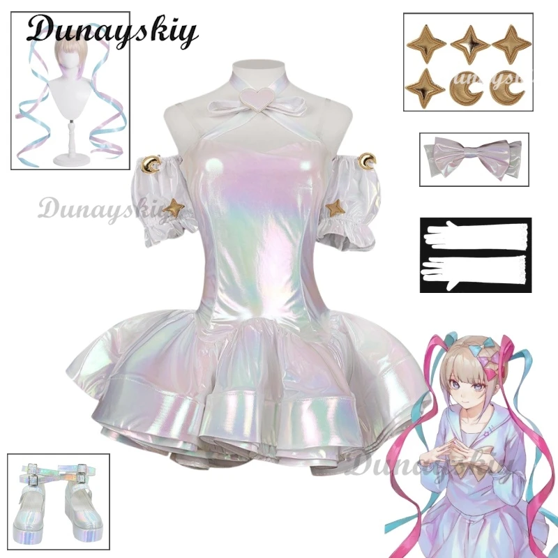 NEEDY GIRL OVERDOSE KAngel Laser Skirts Cosplay Costume Wig Streamer Overload Lolita Dress Shoes Outfit Women Ribbon Ponytail
NEEDY GIRL OVERDOSE KAngel Laser Skirts Cosplay Costume Wig Streamer Overload Lolita Dress Shoes Outfit Women Ribbon Ponytail