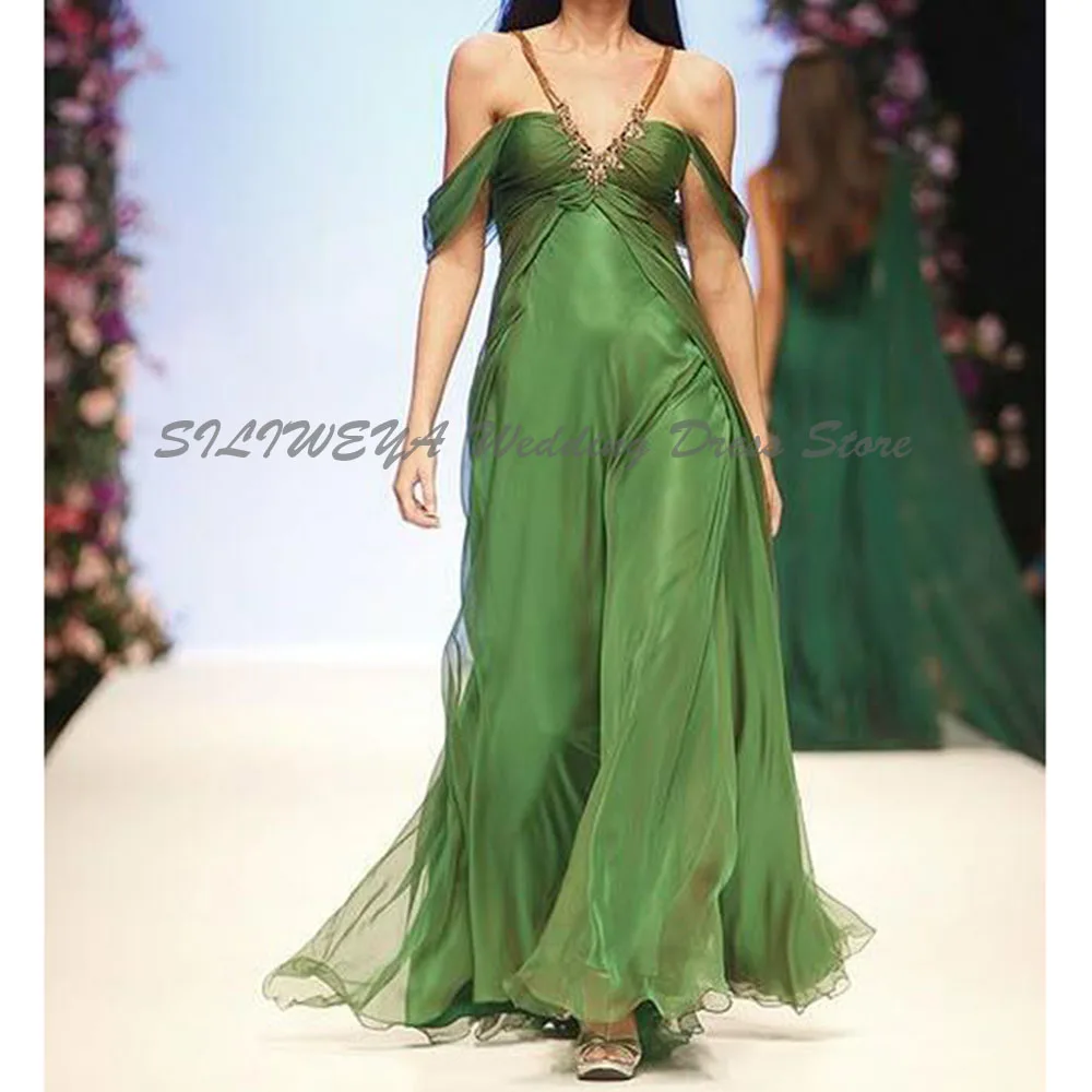 Green Evening Dresses Women V Neck Off The Shoulder A Line High Quality Sweep Train Banquet Celebrity Female Gowns Classic
Green Evening Dresses Women V Neck Off The Shoulder A Line High Quality Sweep Train Banquet Celebrity Female Gowns Classic