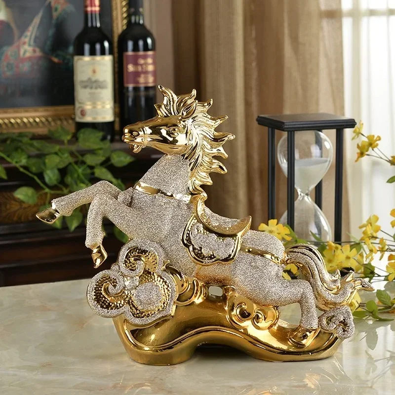 Modern high-end ceramic handicrafts fly yellow Tengda gold-plated horse ornaments home decorations housewarming gifts
Modern high-end ceramic handicrafts fly yellow Tengda gold-plated horse ornaments home decorations housewarming gifts