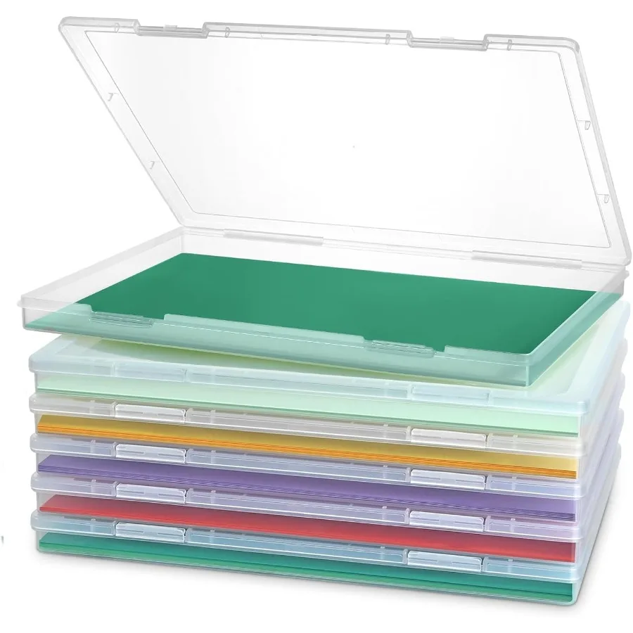 8 x 10 Photo Storage Box, 6 Pack Scrapbook Papers Storage Containers, Plastic Photo Organizers and Storage for Card, Papers, Cr
8 x 10 Photo Storage Box, 6 Pack Scrapbook Papers Storage Containers, Plastic Photo Organizers and Storage for Card, Papers, Cr