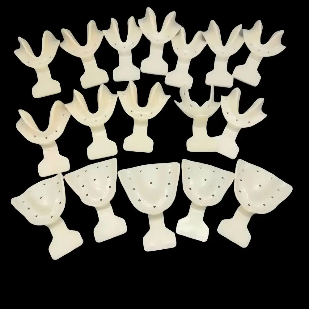 17Pcs/Set Dental Edentulous Jaws Impression Trays Autoclavable Full Mouth Teeth Holder for Dentist Lab Tools
17Pcs/Set Dental Edentulous Jaws Impression Trays Autoclavable Full Mouth Teeth Holder for Dentist Lab Tools