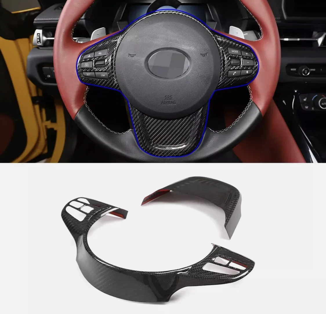 Real Carbon Fiber Steering Wheel Frame Cover Trim For Toyota Supra A90 2019-2022
Real Carbon Fiber Steering Wheel Frame Cover Trim For Toyota Supra A90 2019-2022