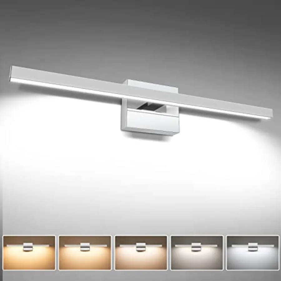 Modern Bathroom Vanity Light 23.6 inch 14W Dimmable 5CCT Led Bathroom Light Fixture Over Mirror Chrome Bar Wall Lights for Bath
Modern Bathroom Vanity Light 23.6 inch 14W Dimmable 5CCT Led Bathroom Light Fixture Over Mirror Chrome Bar Wall Lights for Bath