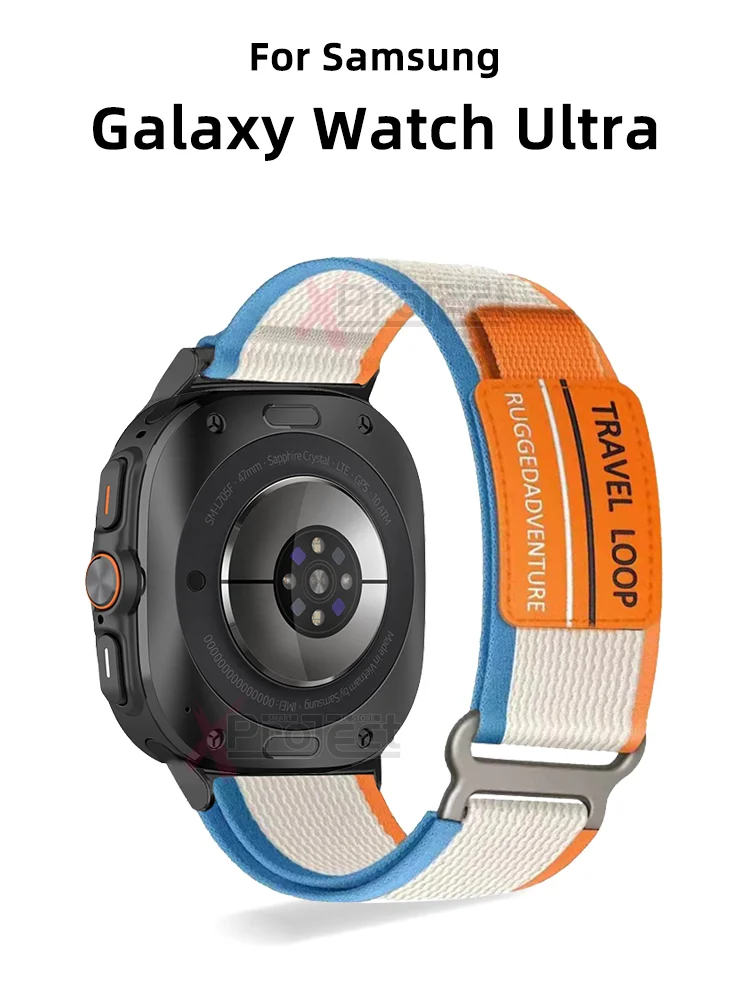 Нейлоновый ремешок-петля для Samsung Galaxy Watch 7 Ultra 47 мм, регулируемый сменный браслет для Galaxy 7 Ultra, аксессуары для ремешка для часов
Нейлоновый ремешок-петля для Samsung Galaxy Watch 7 Ultra 47 мм, регулируемый сменный браслет для Galaxy 7 Ultra, аксессуары для ремешка для часов
