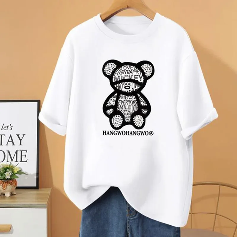 Women Vintage Comfortable Soft Pullovers Cartoon Printed 100% Cotton T-shirt Summer Loose Casual O-neck Short Sleeve Top
Women Vintage Comfortable Soft Pullovers Cartoon Printed 100% Cotton T-shirt Summer Loose Casual O-neck Short Sleeve Top