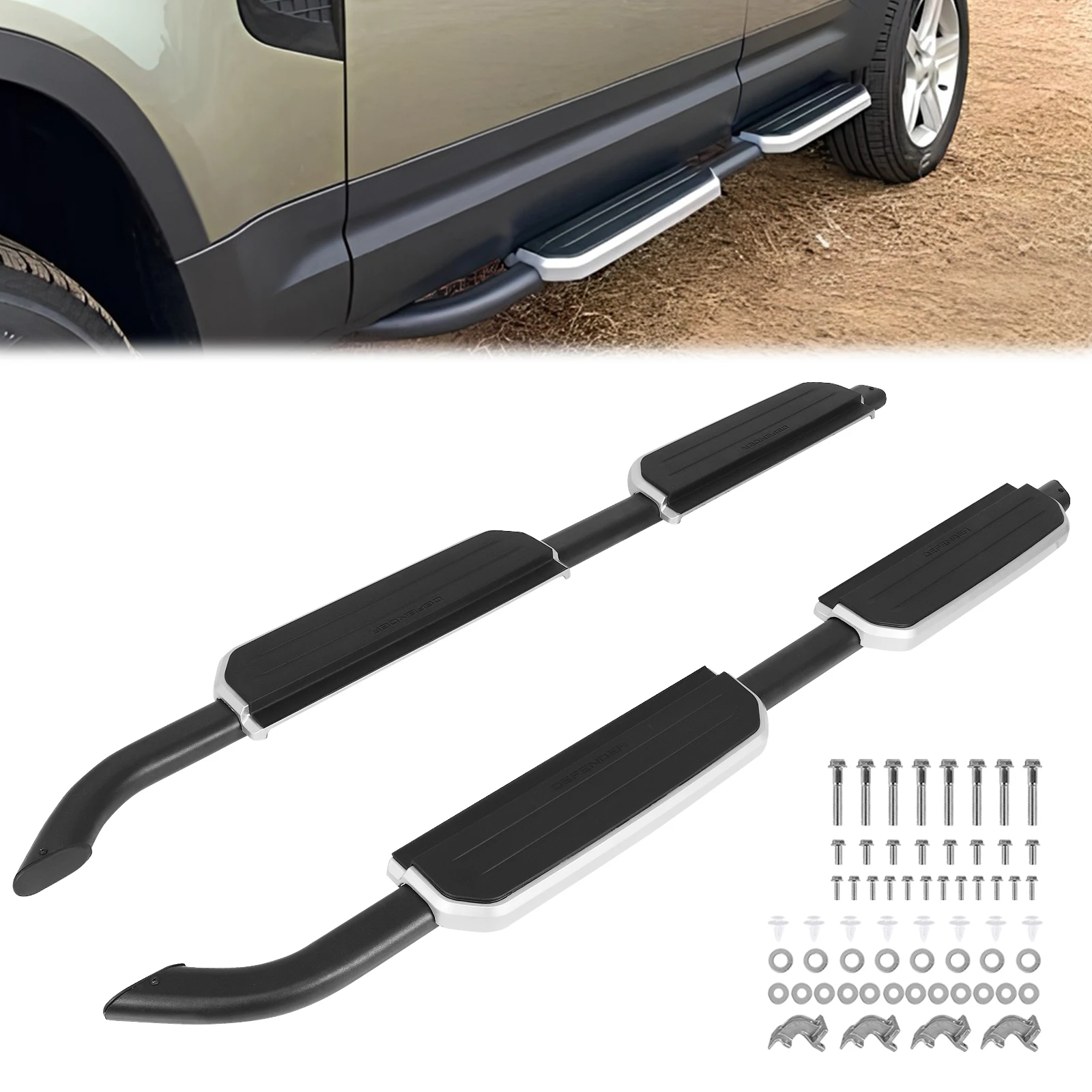 For 2020-2024 Land Rover Defender Running Board High Load-Bearing Side Step Boards Wear Resist Side Step Bars Car Spare Part New
For 2020-2024 Land Rover Defender Running Board High Load-Bearing Side Step Boards Wear Resist Side Step Bars Car Spare Part New