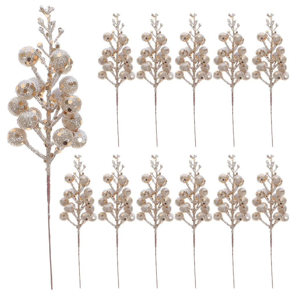 12 Pcs Decorate Artificial Berry Cuttings Decorations Christmas Holly Berries Stem Foam Glitter
12 Pcs Decorate Artificial Berry Cuttings Decorations Christmas Holly Berries Stem Foam Glitter