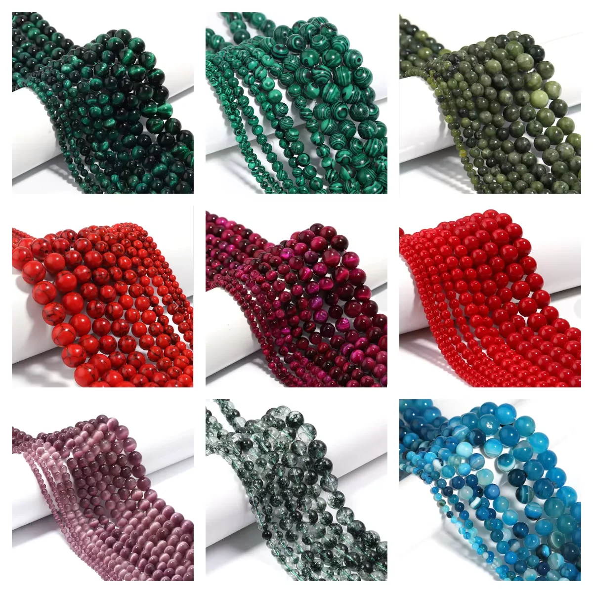 Natural Stone Beads Lava Tiger Eye Tourmaline Amazonite Agates Jaspers Pink Quartz Beads for Crafts Making DIY Bracelet Necklace
Natural Stone Beads Lava Tiger Eye Tourmaline Amazonite Agates Jaspers Pink Quartz Beads for Crafts Making DIY Bracelet Necklace