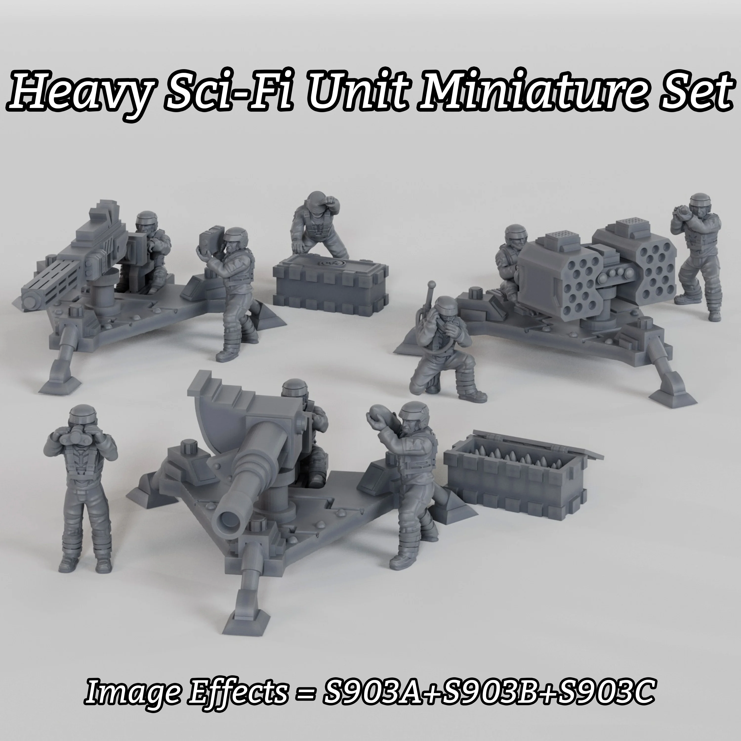 Sci-Fi Defense Unit Miniature Set, Heavy Sci-Fi Figures with Equipment, TTRPG Fantasy Terrain Models, Tabletop Gaming Gift
Sci-Fi Defense Unit Miniature Set, Heavy Sci-Fi Figures with Equipment, TTRPG Fantasy Terrain Models, Tabletop Gaming Gift