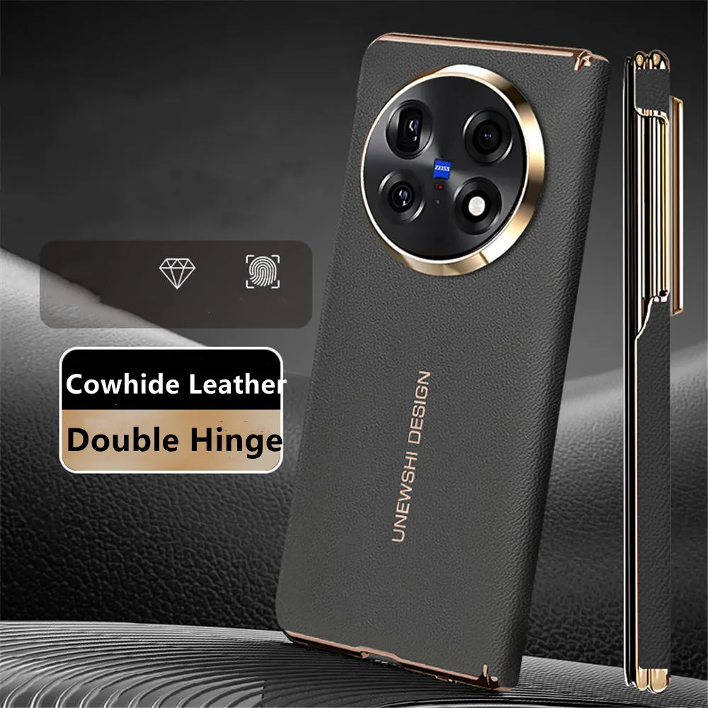 Genuine Cowhide Leather Double Hinge Protective Back Case For Vivo X Fold5 Business Cover
Genuine Cowhide Leather Double Hinge Protective Back Case For Vivo X Fold5 Business Cover