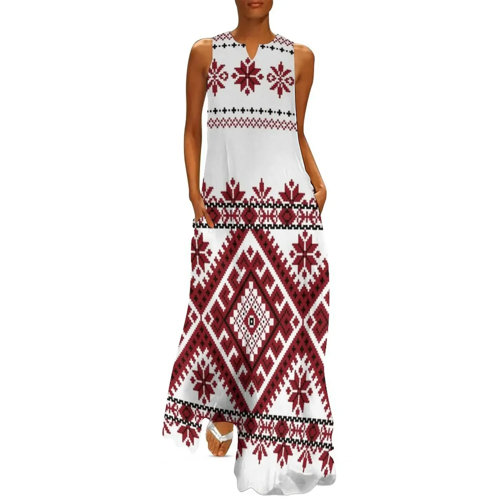 Traditional romanian motif Long Dress long sleeve dresses Aesthetic clothing Clothing female Women's clothing Dress
Traditional romanian motif Long Dress long sleeve dresses Aesthetic clothing Clothing female Women's clothing Dress