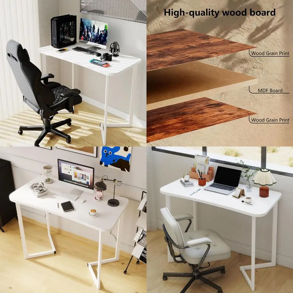 40 White Modern Desk for Home Office, Study, or Gaming: Sleek and Compact Workspace
40 White Modern Desk for Home Office, Study, or Gaming: Sleek and Compact Workspace