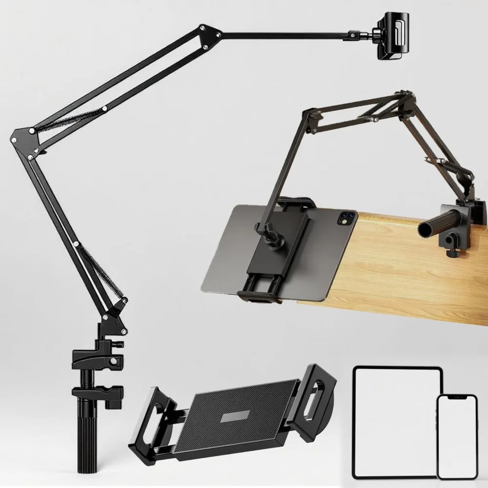 Tablet Holder for Bed, Flexible Long Arm Clamp Clip Stand for Desk Table Kitchen Game, Gooseneck Tablet Stand Holder
Tablet Holder for Bed, Flexible Long Arm Clamp Clip Stand for Desk Table Kitchen Game, Gooseneck Tablet Stand Holder