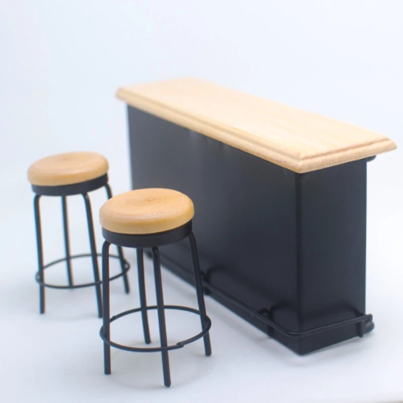 1set Mini Dollhouse Bar Set with 2 Chair and Table Scene Simulation Model Miniature Market Kitchen Toys Accessories Metal Wooden
1set Mini Dollhouse Bar Set with 2 Chair and Table Scene Simulation Model Miniature Market Kitchen Toys Accessories Metal Wooden