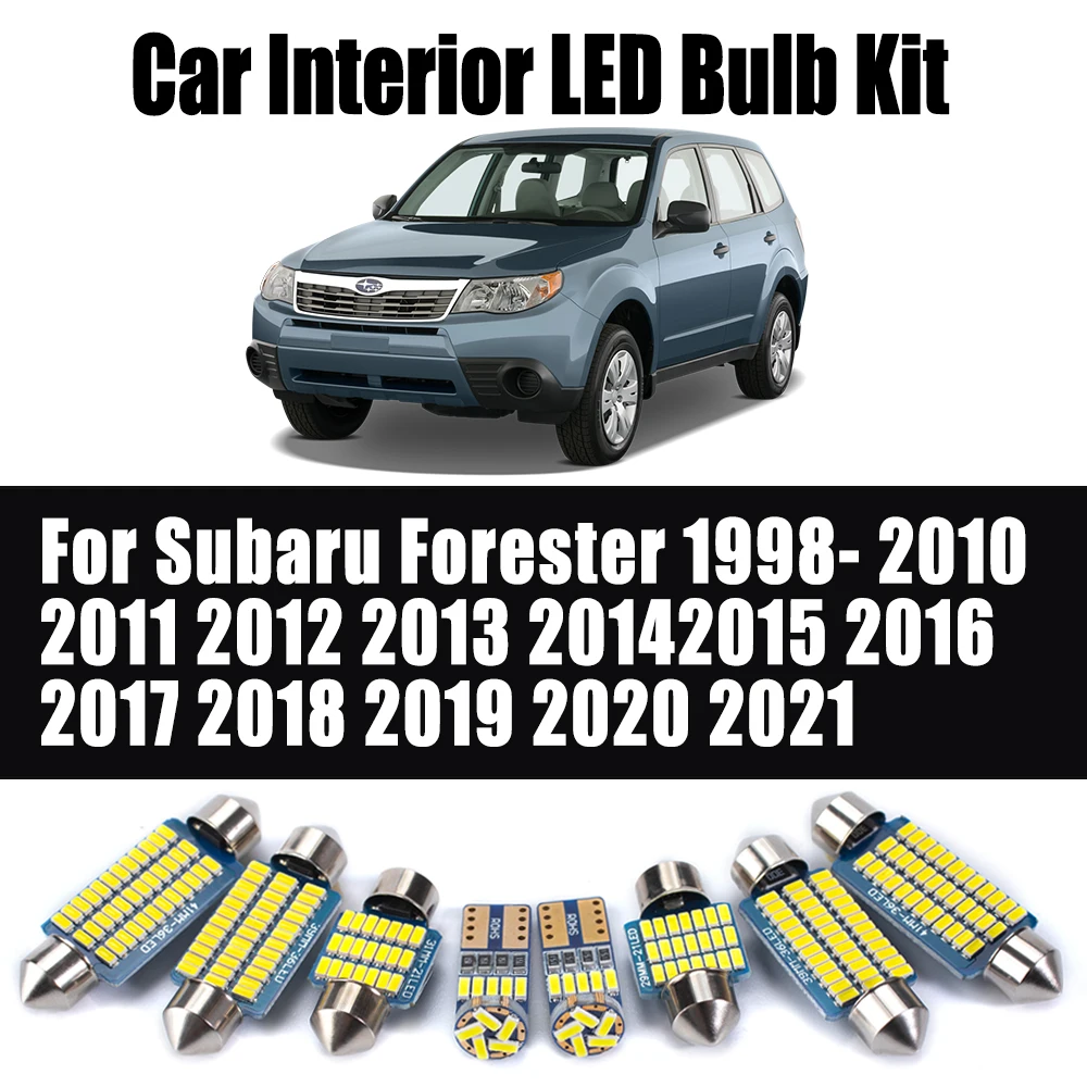 Для Subaru Forester 1998-2015 2016 2017 2018 2019 2020 2021 автомобильные аксессуары светодиодный комплект внутреннего освещения для карты купола багажника номерного знака
Для Subaru Forester 1998-2015 2016 2017 2018 2019 2020 2021 автомобильные аксессуары светодиодный комплект внутреннего освещения для карты купола багажника номерного знака