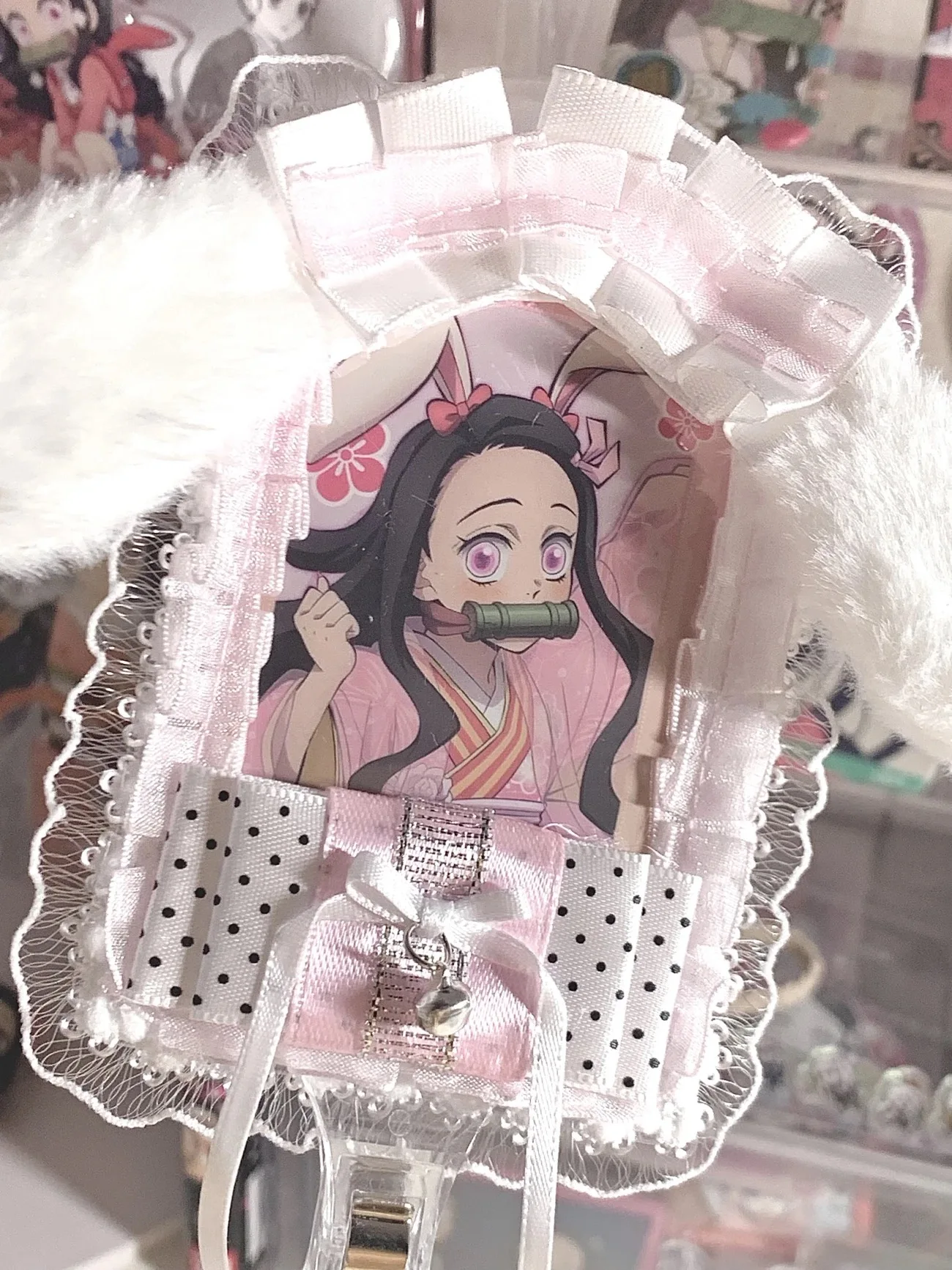 Lace Polka Dot Card Sleeve Bunny Ear Handmade Card Holder Rectangular 3 Inch Photo Card Sleeve Kawaii Anime Decor
Lace Polka Dot Card Sleeve Bunny Ear Handmade Card Holder Rectangular 3 Inch Photo Card Sleeve Kawaii Anime Decor