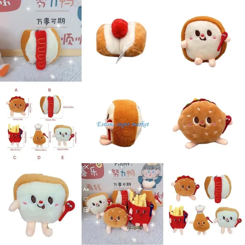 090B Plush Burger Pendant Toy Hotdog Keyring Backpack Hanging Decors Children Gift
090B Plush Burger Pendant Toy Hotdog Keyring Backpack Hanging Decors Children Gift