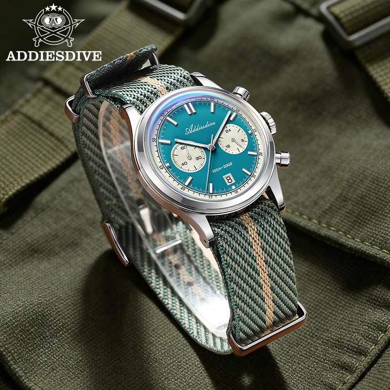 ADDIESDIVE Chronograph Watch 38mm New Japan 0S21 Luxury Men Quartz Wristwatch Luminous 100m Waterproof Diving Bubble Domed Glass
ADDIESDIVE Chronograph Watch 38mm New Japan 0S21 Luxury Men Quartz Wristwatch Luminous 100m Waterproof Diving Bubble Domed Glass