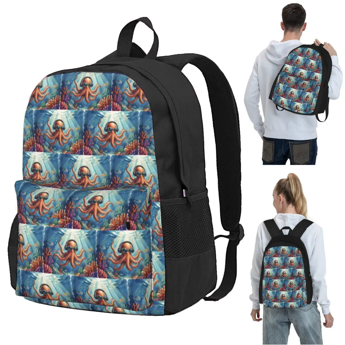 Cool Octopus Underwater Adventure Backpack Student BookBag Kids School Bag Laptop Shoulder Bags for Boys Girls
Cool Octopus Underwater Adventure Backpack Student BookBag Kids School Bag Laptop Shoulder Bags for Boys Girls