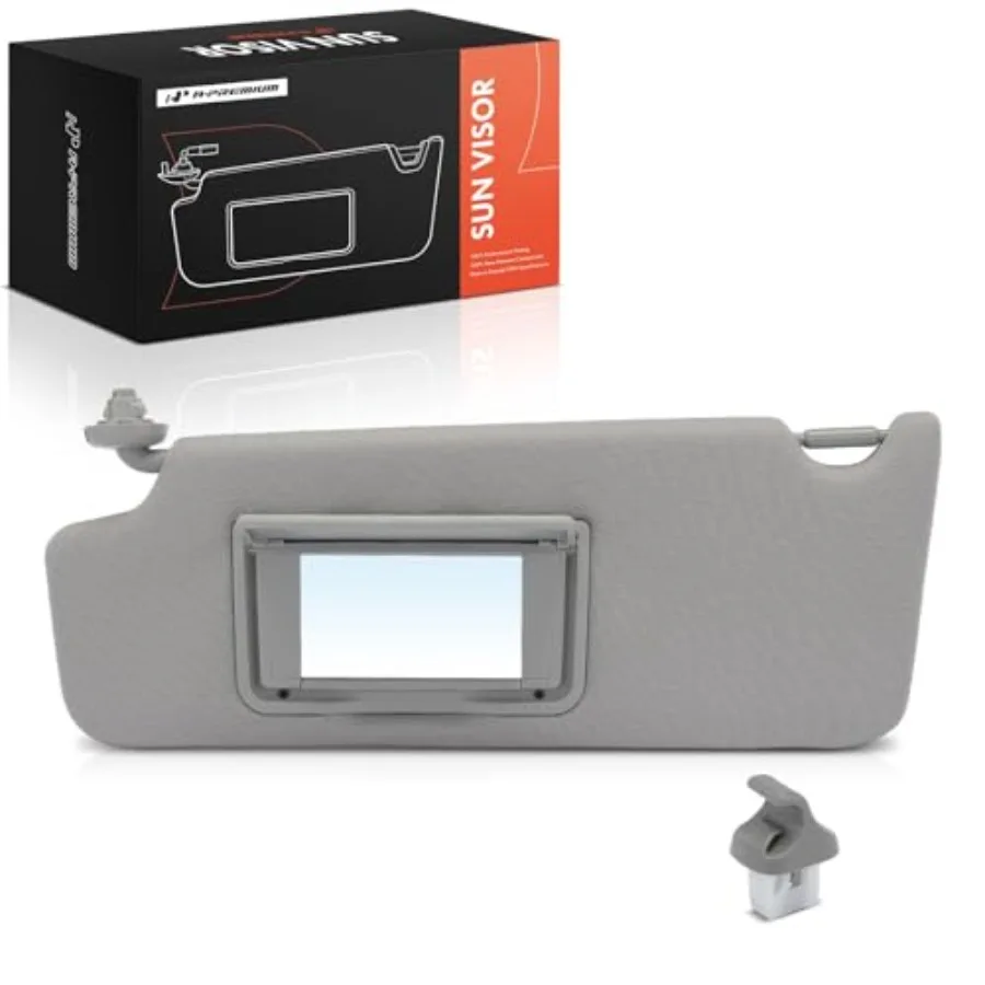 Driver Left Side Sun Visor Compatible with Honda Pilot 2016-2022 Ridgeline 2017-2023 Passport 2019-2022 - with Mirror Gray Colo
Driver Left Side Sun Visor Compatible with Honda Pilot 2016-2022 Ridgeline 2017-2023 Passport 2019-2022 - with Mirror Gray Colo