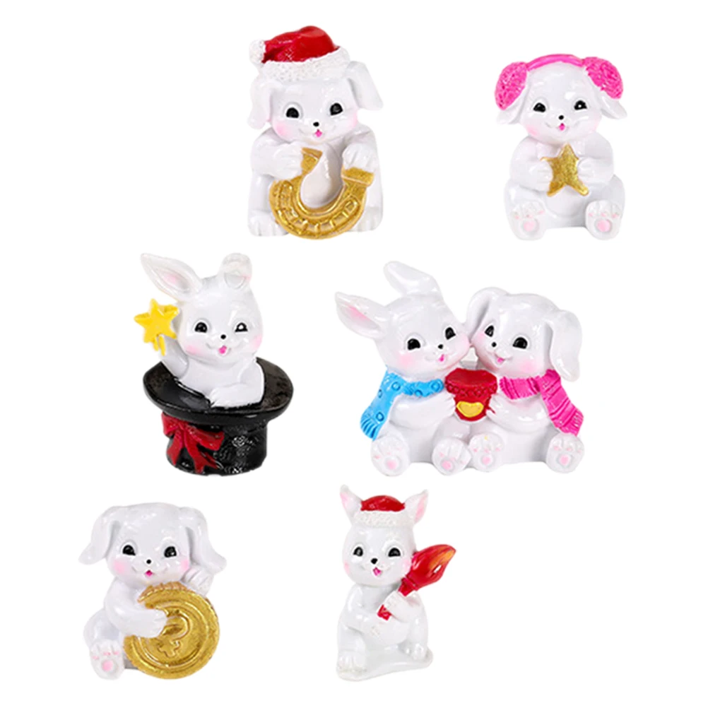 6 Pcs Mini Simulation Rabbit Figurines Resin Craft Home Decoration Year of The Rabbit Micro L scape Tiny Statues
6 Pcs Mini Simulation Rabbit Figurines Resin Craft Home Decoration Year of The Rabbit Micro L scape Tiny Statues