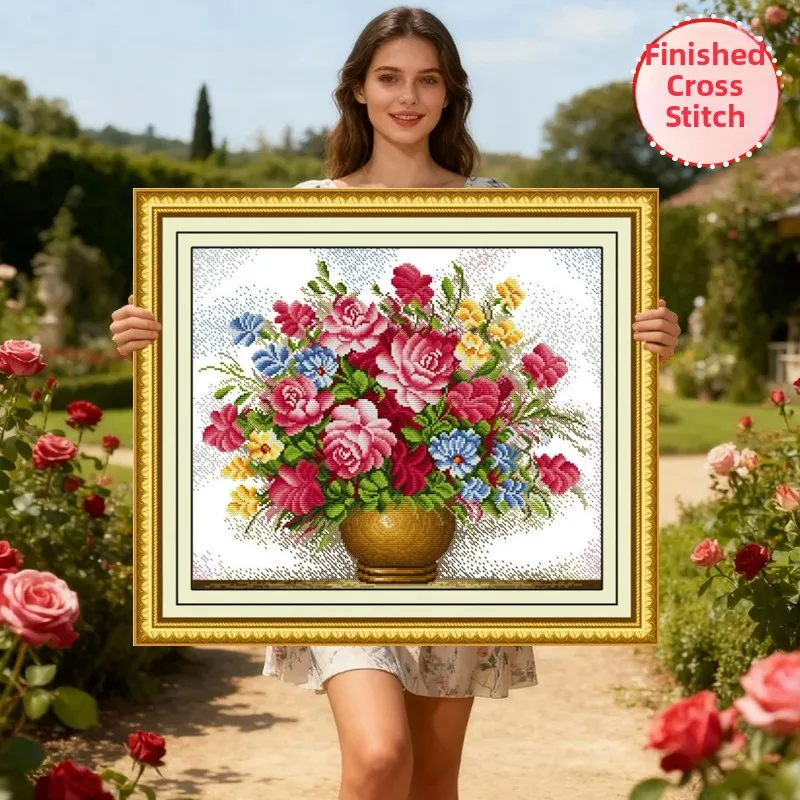 Handmade Cross Stitch Embroidered Rose Flower 2026 New Model Living Room Entrance Pure Hanrt High End Cross Stitch
Handmade Cross Stitch Embroidered Rose Flower 2026 New Model Living Room Entrance Pure Hanrt High End Cross Stitch