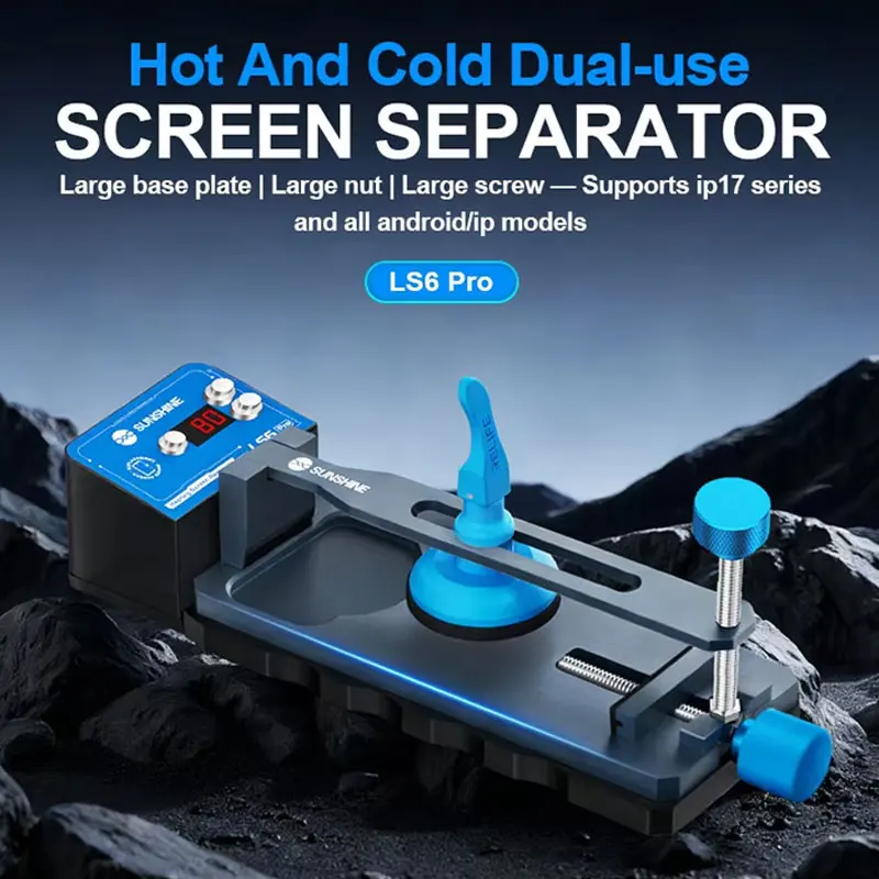 SUNSHINE LS6 Pro Dual-Use Heating Screen Removal Tool 0-80°C for Mobile Phone Repair Screen and Back Cover Removal Tool
SUNSHINE LS6 Pro Dual-Use Heating Screen Removal Tool 0-80°C for Mobile Phone Repair Screen and Back Cover Removal Tool