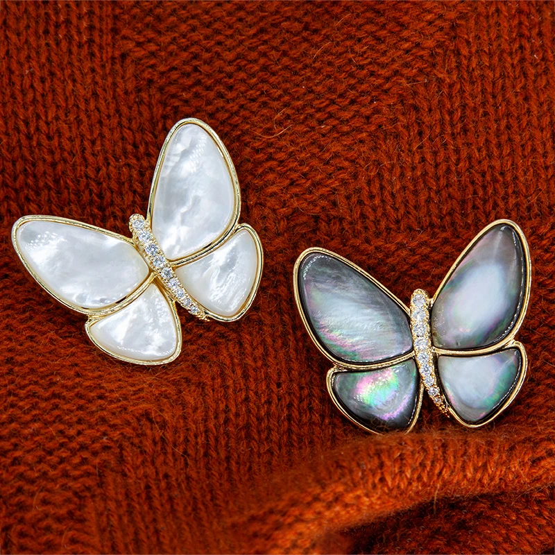 Natural Shell Butterfly Brooch Black White Luxury Pins Fashion Accessories for Women Men Wedding Dress Scarf Suit Jewelry Gift
Natural Shell Butterfly Brooch Black White Luxury Pins Fashion Accessories for Women Men Wedding Dress Scarf Suit Jewelry Gift