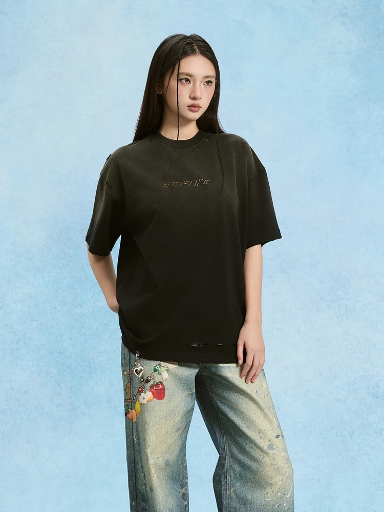 Футболка с эффектом потертости и текстурой, повседневная, из хлопка, с круглым вырезом, стандартного кроя, летняя
Футболка с эффектом потертости и текстурой, повседневная, из хлопка, с круглым вырезом, стандартного кроя, летняя