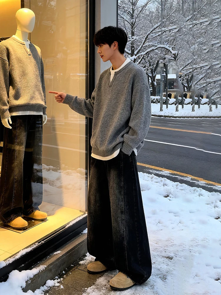 Light ey V-Ne Knitted Sweater Thiened Inner Wear Men's Sle Loose Fit Casual Wear Polyester Fiber Long Sve
Light ey V-Ne Knitted Sweater Thiened Inner Wear Men's Sle Loose Fit Casual Wear Polyester Fiber Long Sve