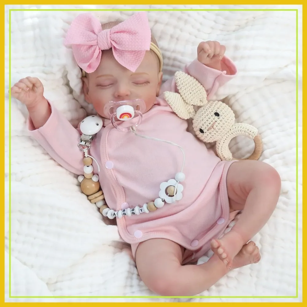 18 Inch Realistic Reborn Baby Doll, Lifelike Newborn Girl with Soft Vinyl Body, Real Baby Gift for Ages 3+
18 Inch Realistic Reborn Baby Doll, Lifelike Newborn Girl with Soft Vinyl Body, Real Baby Gift for Ages 3+