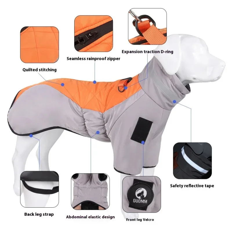 Thermal Winter Dog Jacket - Windproof Insulated Coat with Reflective Strips, All-Season Warm Apparel for All Breeds (CE)
Thermal Winter Dog Jacket - Windproof Insulated Coat with Reflective Strips, All-Season Warm Apparel for All Breeds (CE)