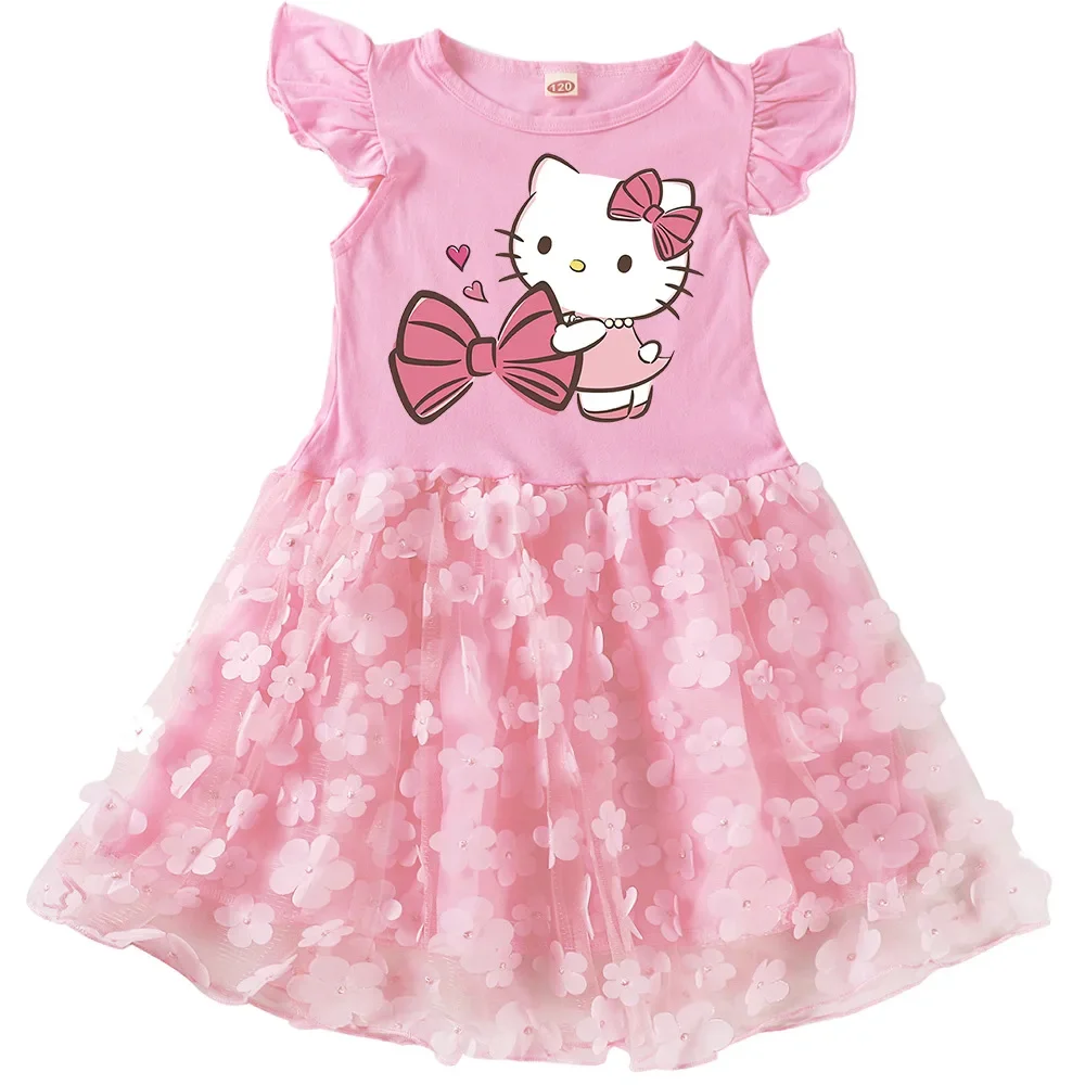 Милое платье-футболка с юбкой принцессы Sanrio hello kitty, весенне-осеннее детское новое сетчатое платье с короткими рукавами и рисунком для девочек
Милое платье-футболка с юбкой принцессы Sanrio hello kitty, весенне-осеннее детское новое сетчатое платье с короткими рукавами и рисунком для девочек