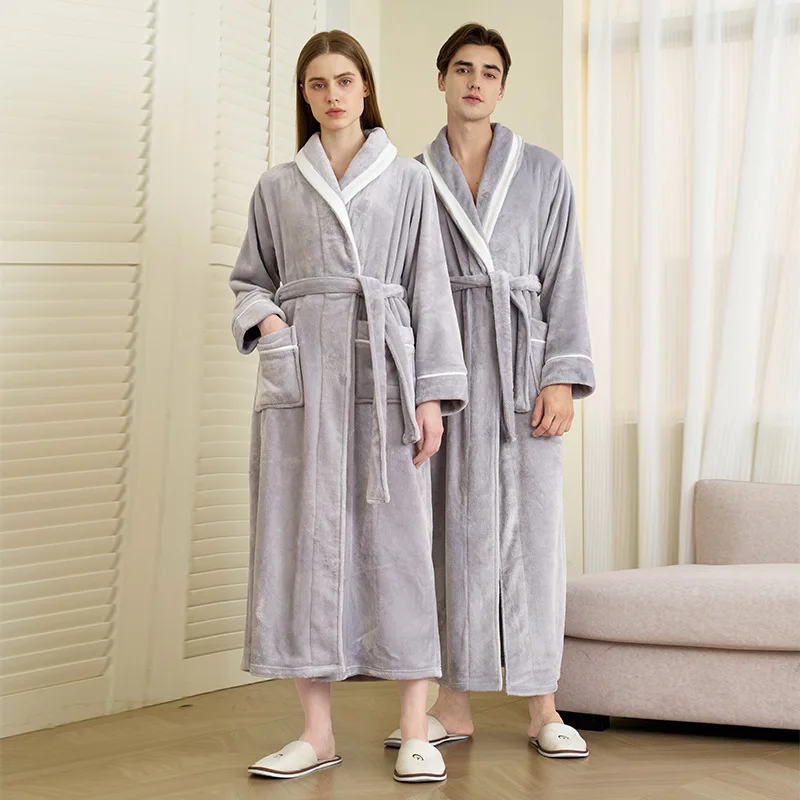 Autumn Winter Thick Comfortable Flannel Robe Men's Large Size Light Luxury Couple Bathrobe
Autumn Winter Thick Comfortable Flannel Robe Men's Large Size Light Luxury Couple Bathrobe