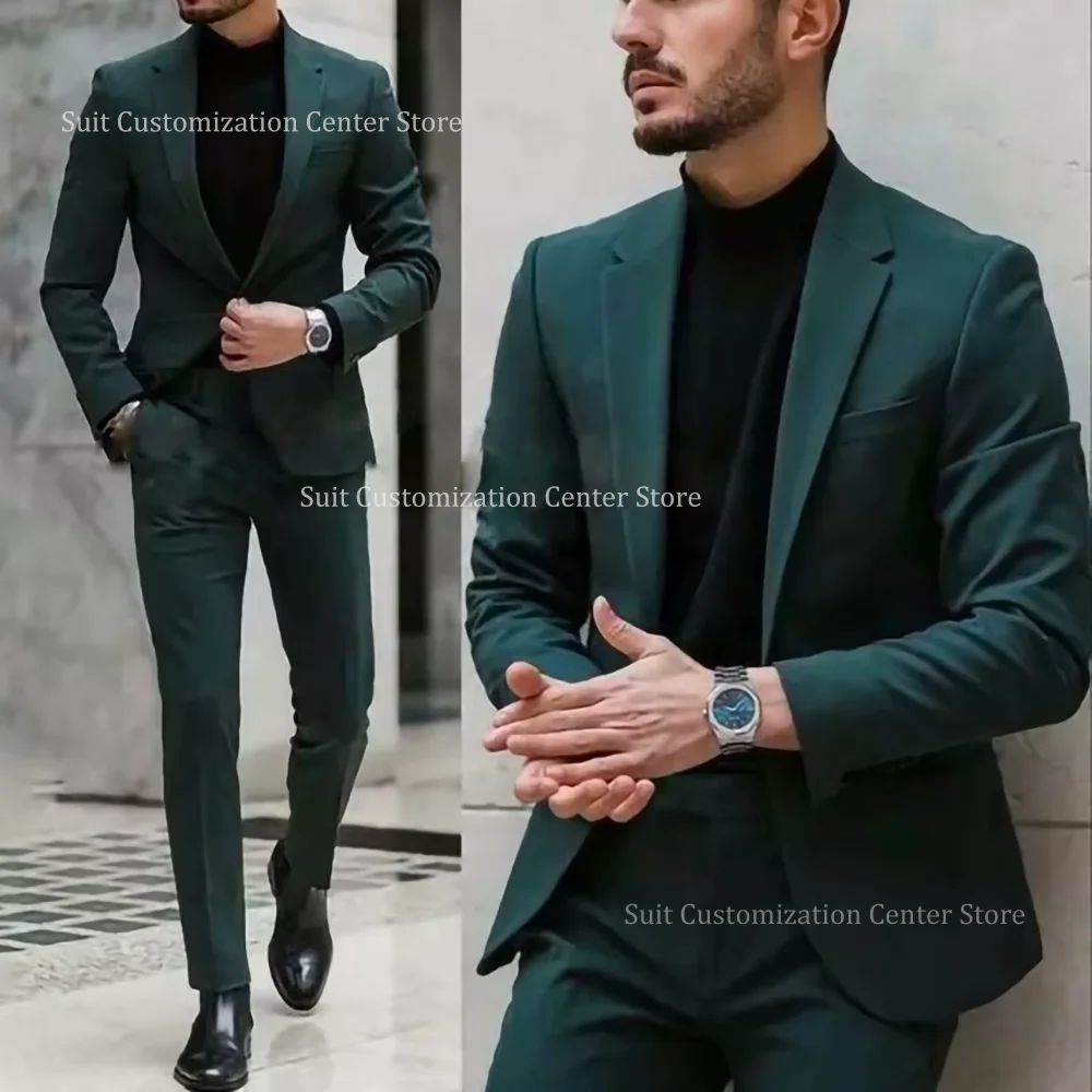Business Solid Color Suits For Men Set 2 Pieces Fashion One Button Notch Lapel Office Work Party Tailor-Made Formal Outfits
Business Solid Color Suits For Men Set 2 Pieces Fashion One Button Notch Lapel Office Work Party Tailor-Made Formal Outfits