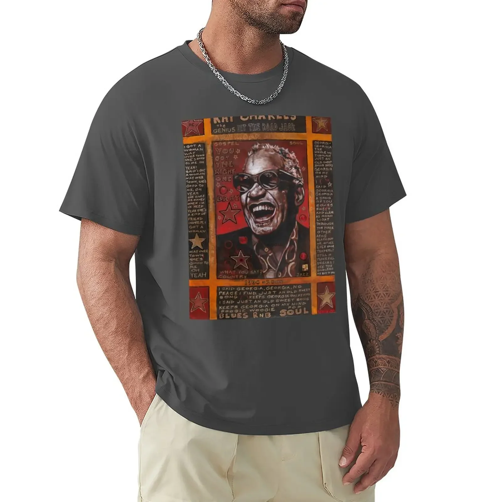 Ray Charles T-Shirt summer top oversizeds funny t shirts for men plus size tops cute clothes designer t shirt men
Ray Charles T-Shirt summer top oversizeds funny t shirts for men plus size tops cute clothes designer t shirt men