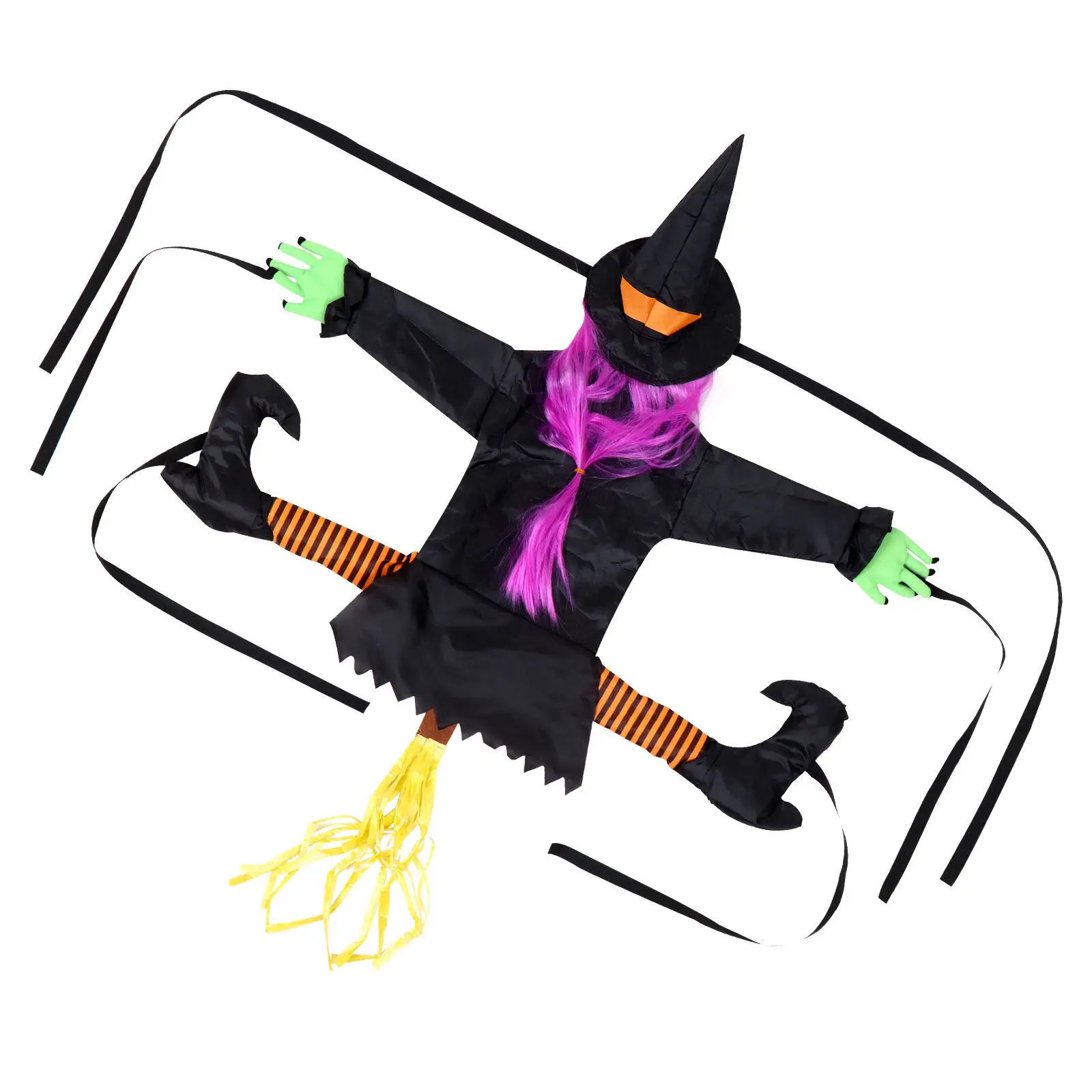 Halloween Crashing Witch Outdoor Ornament Purple Hair Green Hands Crashed Witch Decoration Porch Tree Props Halloween Party
Halloween Crashing Witch Outdoor Ornament Purple Hair Green Hands Crashed Witch Decoration Porch Tree Props Halloween Party