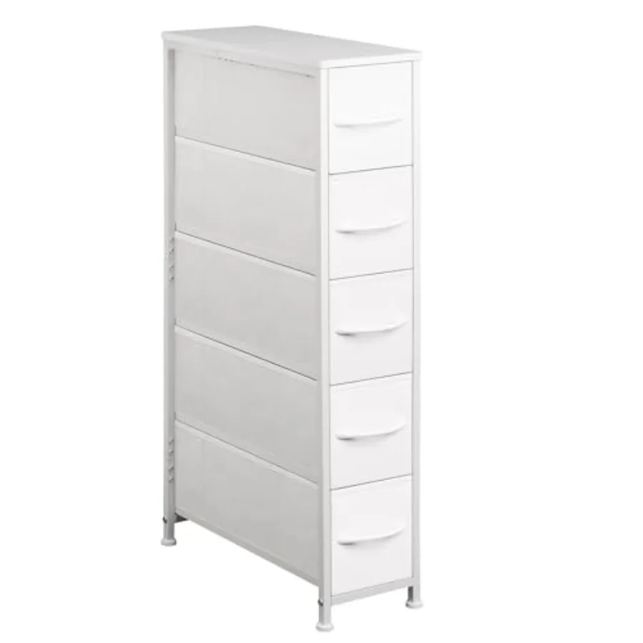 Narrow Dresser Storage Tower with 5 Drawers Slim Dresser Chest of Drawers with Steel Frame Wood Top Dresser for Bedroom Bathroo
Narrow Dresser Storage Tower with 5 Drawers Slim Dresser Chest of Drawers with Steel Frame Wood Top Dresser for Bedroom Bathroo