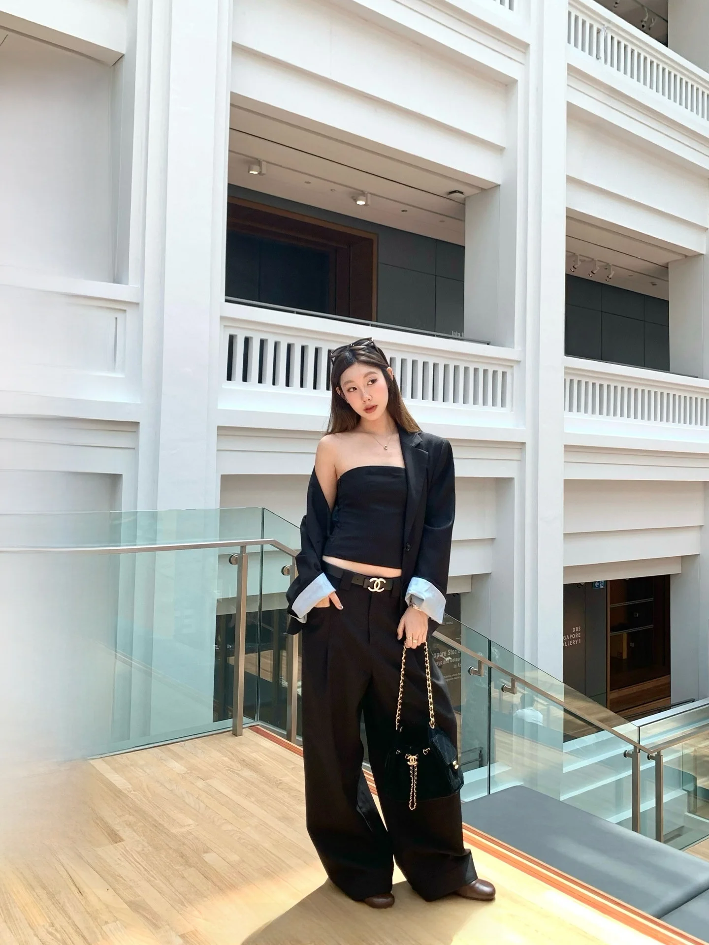 Ranwear Exclusive Fashion Newspaper High-End Strapless Color Block Sleeve Wide Leg Pants Three-Piece Suit for Women
Ranwear Exclusive Fashion Newspaper High-End Strapless Color Block Sleeve Wide Leg Pants Three-Piece Suit for Women