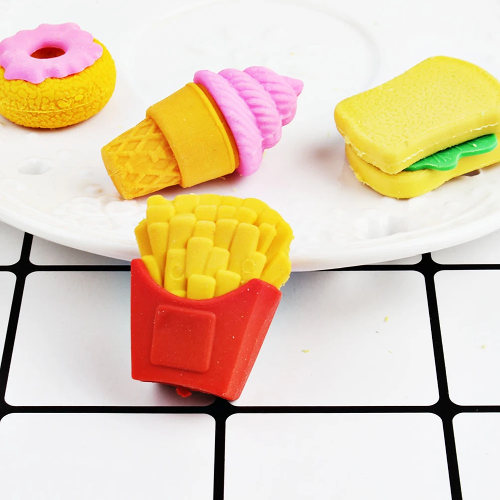 4pcs Novelty Cartoon Erasers Cute Food Shaped Kids Toys School Supplies Easy Removable Child Favor Gifts Fun Stationery
4pcs Novelty Cartoon Erasers Cute Food Shaped Kids Toys School Supplies Easy Removable Child Favor Gifts Fun Stationery