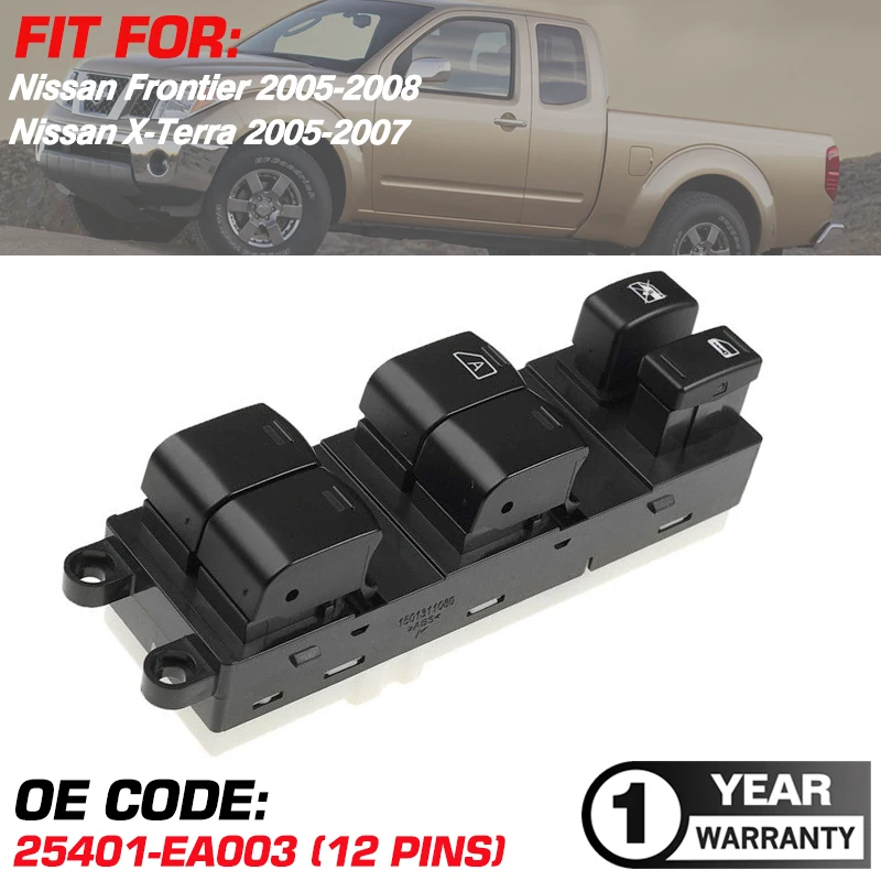 Front Driver Side Window Switch Button Panel 25401-EA003 For Nissan Frontier Nissan X-Terra 2005-2008 25401EA003 25401ET000
Front Driver Side Window Switch Button Panel 25401-EA003 For Nissan Frontier Nissan X-Terra 2005-2008 25401EA003 25401ET000