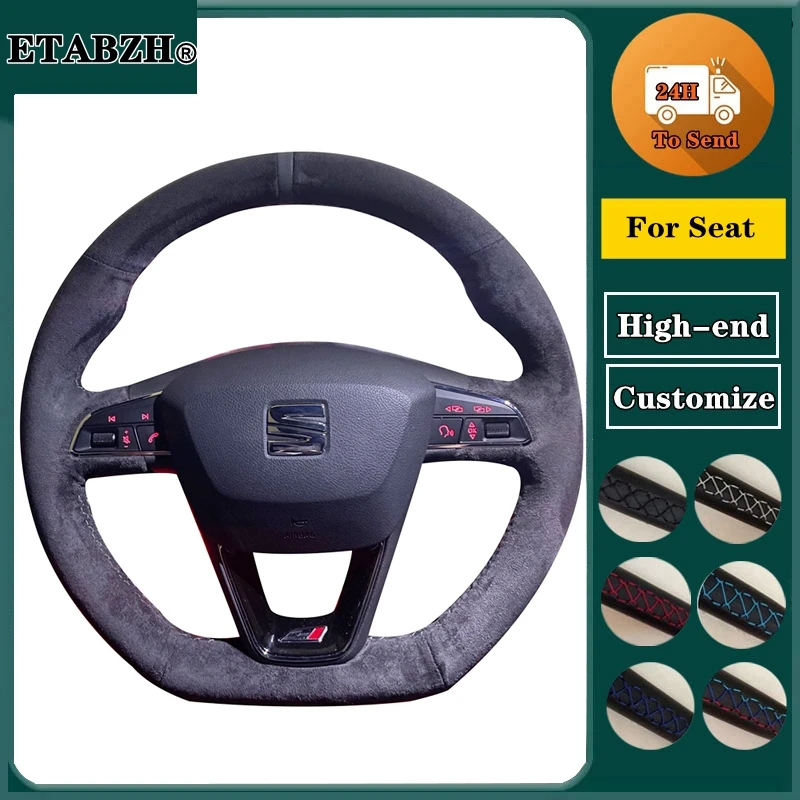 Braid Car Steering Wheel Cover For Seat Leon Cupra R Leon ST Cupra Leon Ateca FR Suede Leather Steering Wrap Car Accessories
Braid Car Steering Wheel Cover For Seat Leon Cupra R Leon ST Cupra Leon Ateca FR Suede Leather Steering Wrap Car Accessories