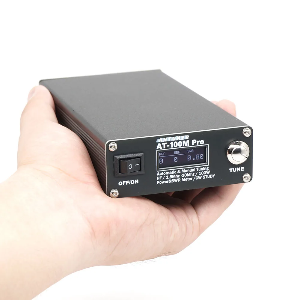 AT100M Pro Standing Wave Meter Support Morse Code Exerciser Automatic Antenna Tuner Shortwave Antenna Tuner for HF Radio
AT100M Pro Standing Wave Meter Support Morse Code Exerciser Automatic Antenna Tuner Shortwave Antenna Tuner for HF Radio
