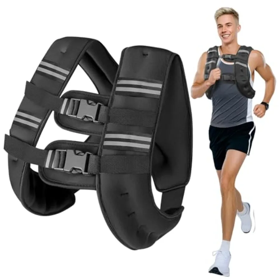 6lb/8lb/12lb/16lb/20Lb Weighted Vest Woman Men with Reflective Stripe Chest Size Adjustable Strength Training Weight Vest for W
6lb/8lb/12lb/16lb/20Lb Weighted Vest Woman Men with Reflective Stripe Chest Size Adjustable Strength Training Weight Vest for W